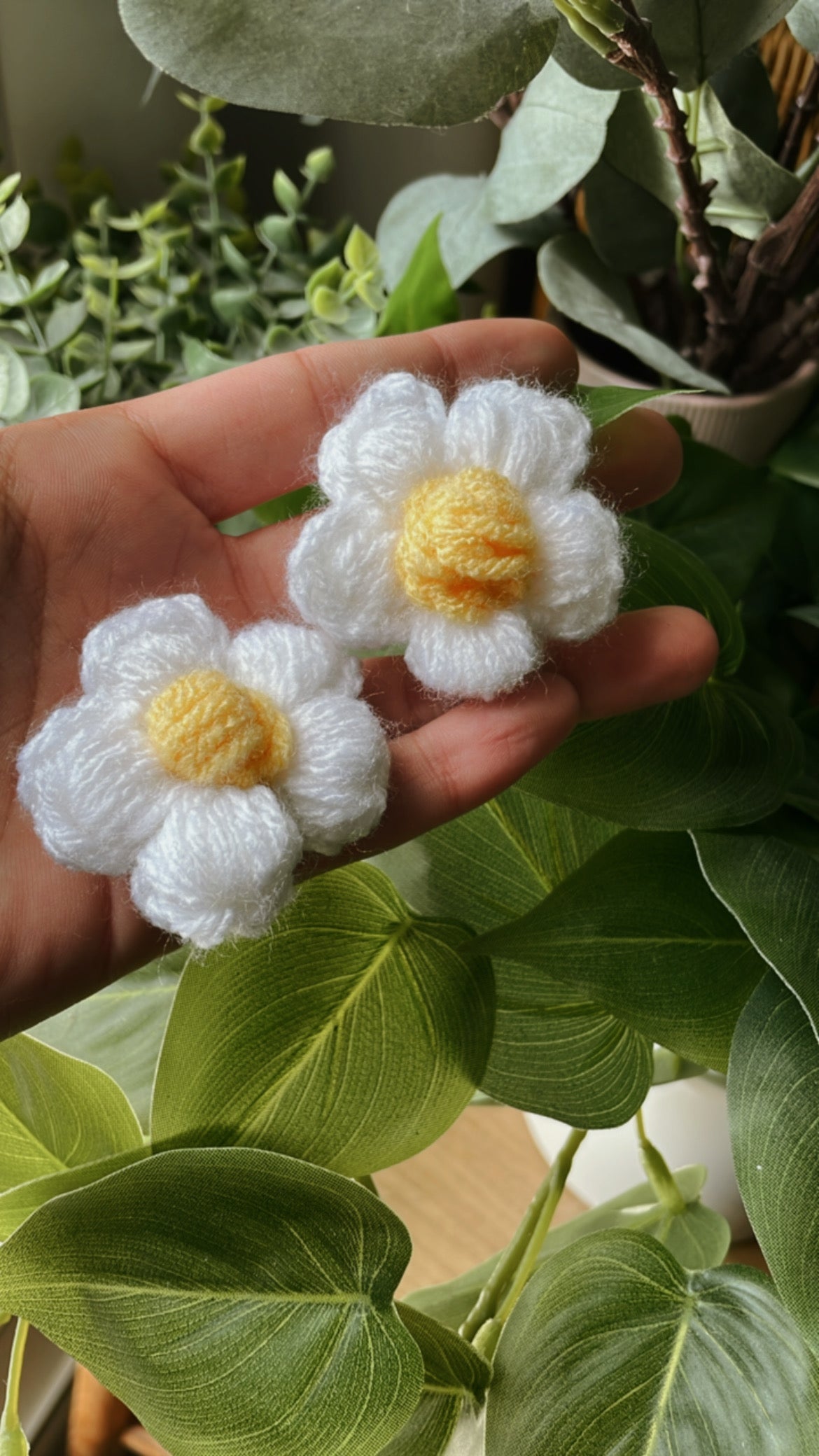 Crochet Flower Claw Clip