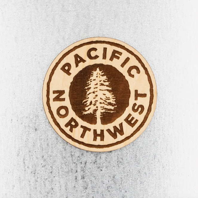 Pacific Northwest Wood Magnet