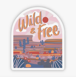 Wild & Free Western Sticker