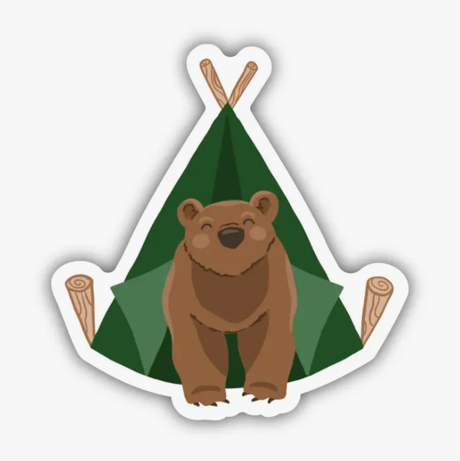 Camper Bear Sticker